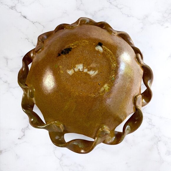 Handmade Studio Art Pottery 6.5" Decorative Bowl Signed JB - Picture 6 of 9